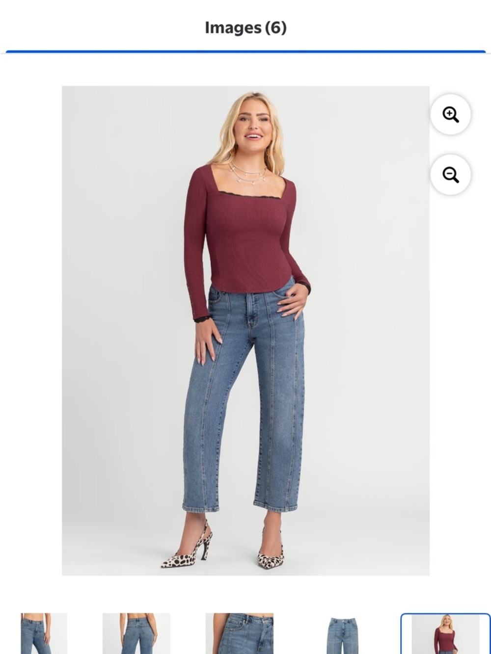 Jessica Simpson Women's Myrtle Barrel Leg Jeans, Size 6 - Picture 2 of 8